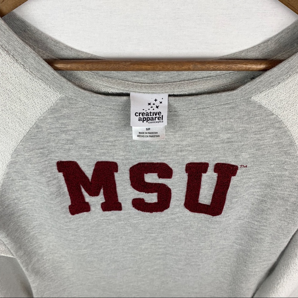 MSU Creative Apparel Cotton Blend Gray Sweater - Picture 6 of 8